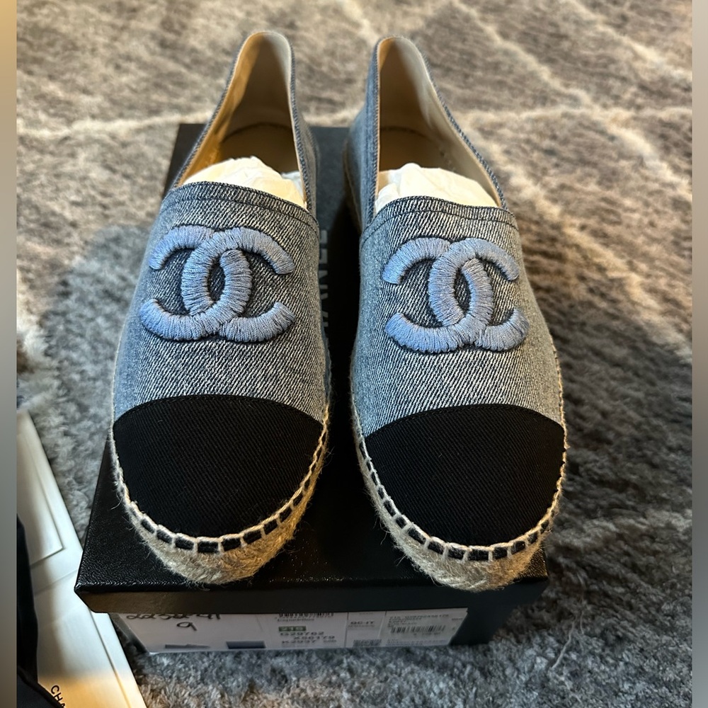 AUTHENTIC CHANEL ESPADRILLES (DENIM)